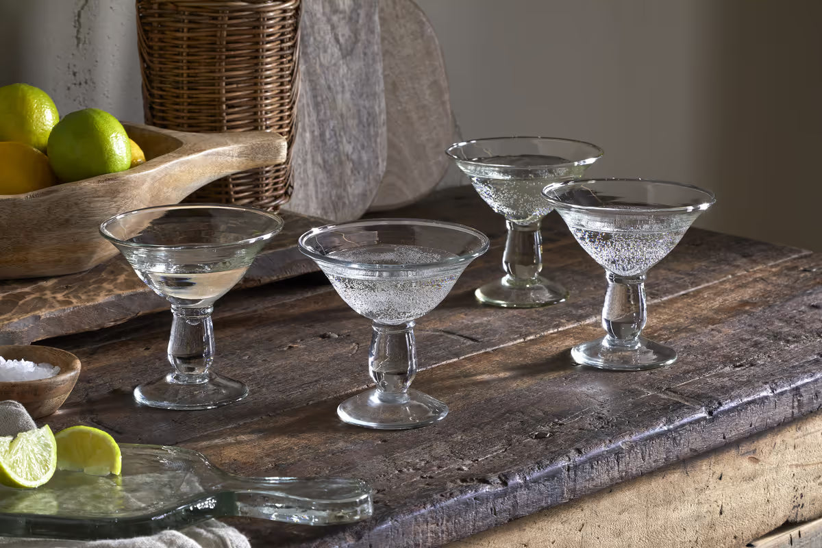 Nkuku - Sooraj Champagne Coupe - Clear - (Set of 4)