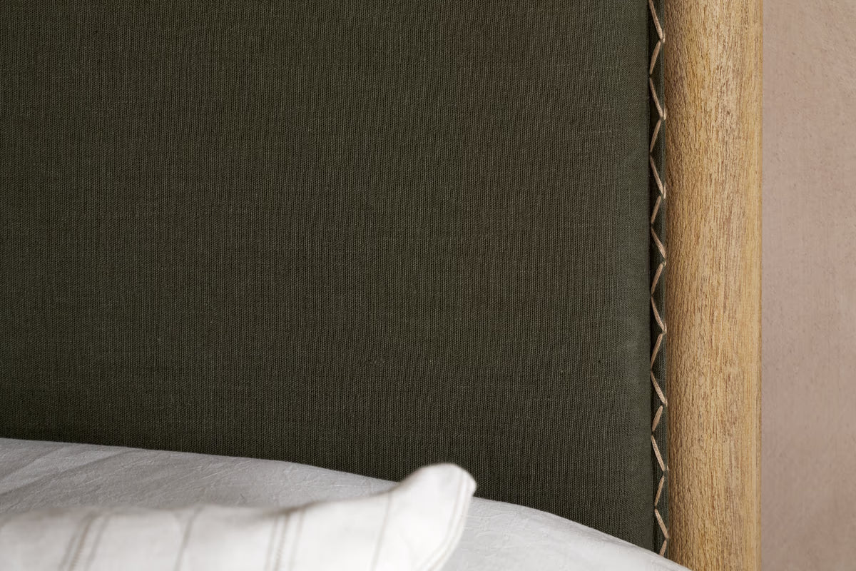 Nkuku - Sri Mango Wood Bed - Moss