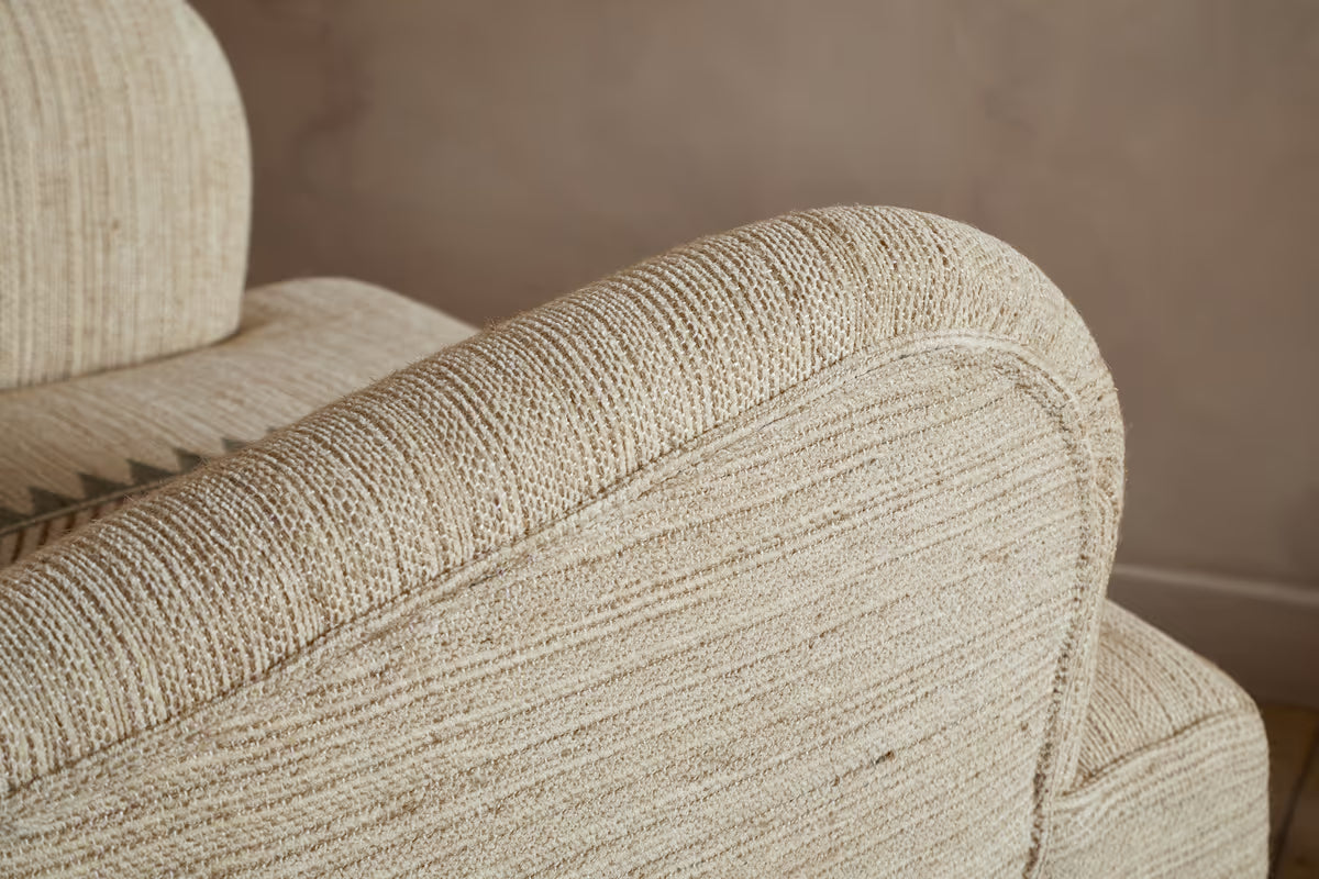 Nkuku - Zairya Jute & Cotton Armchair - Natural & Rust