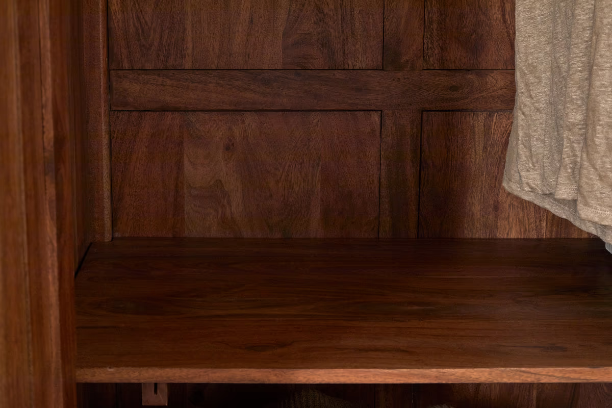 Nkuku - Anbu Acacia Wardrobe - Washed Walnut