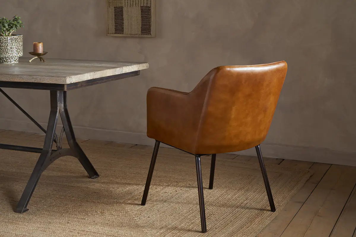 Nkuku - Lal Leather Armchair - Aged Tan