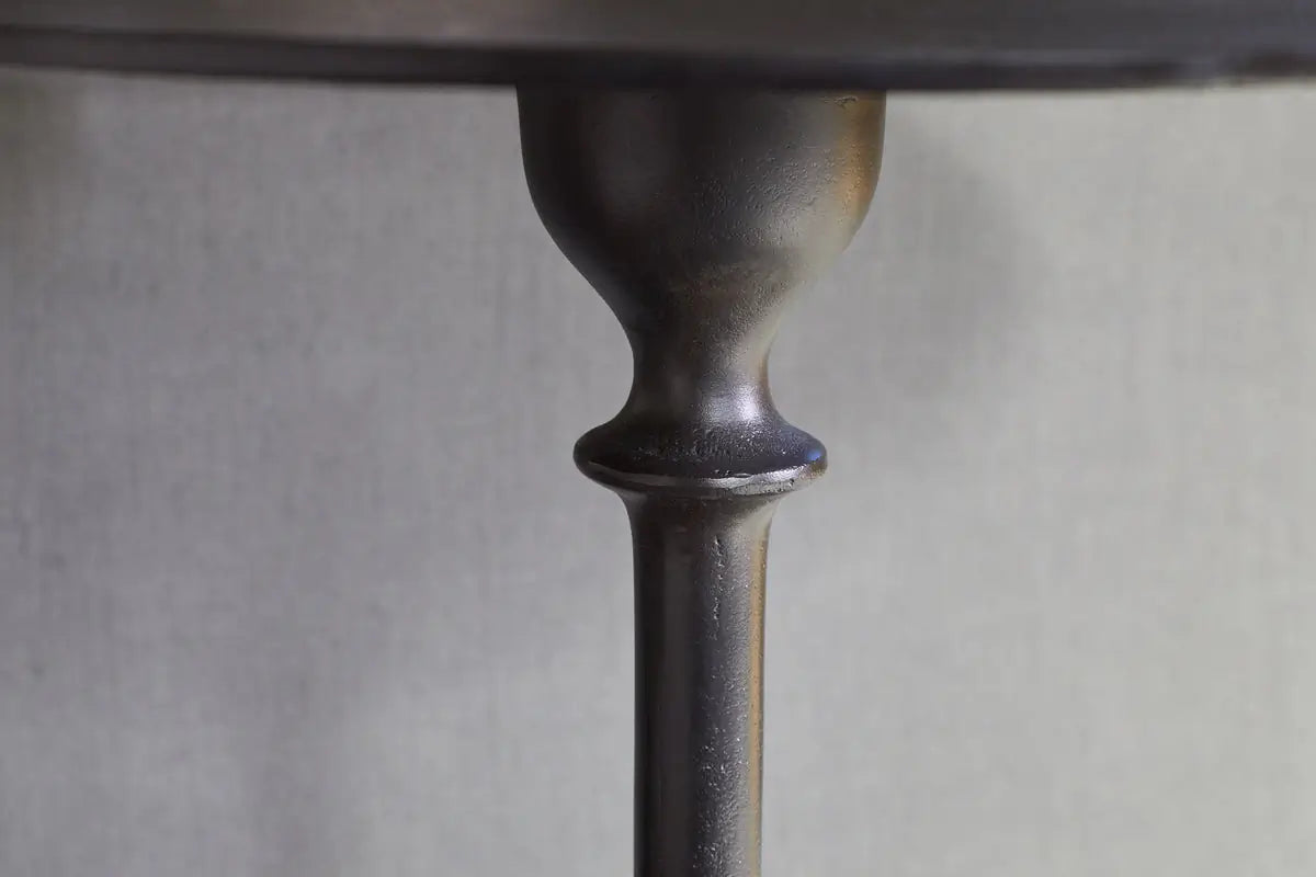 Nkuku - Lahar Cast Metal Tall Side Table - Aged Black