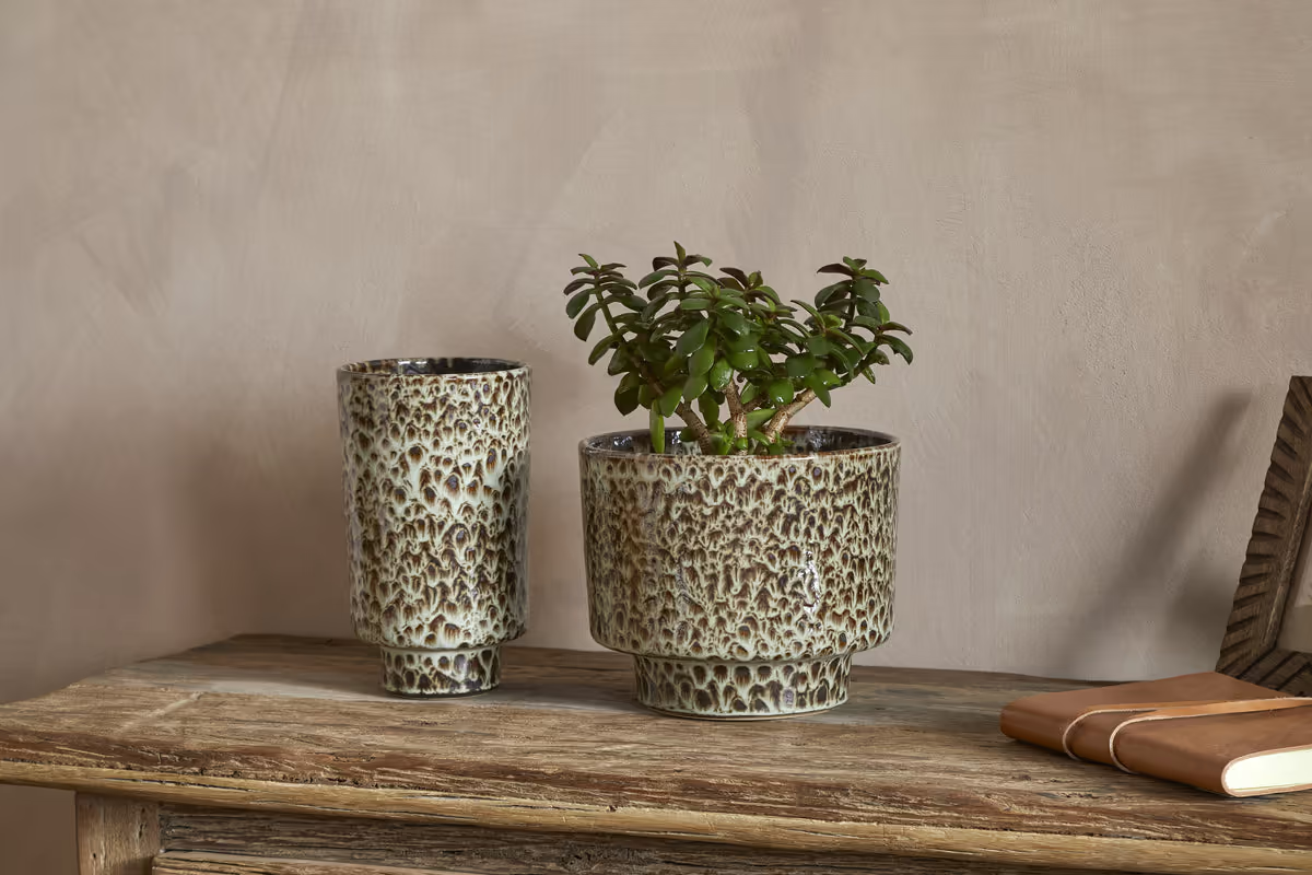 Nkuku - Uzuri Planter - Brown - Wide