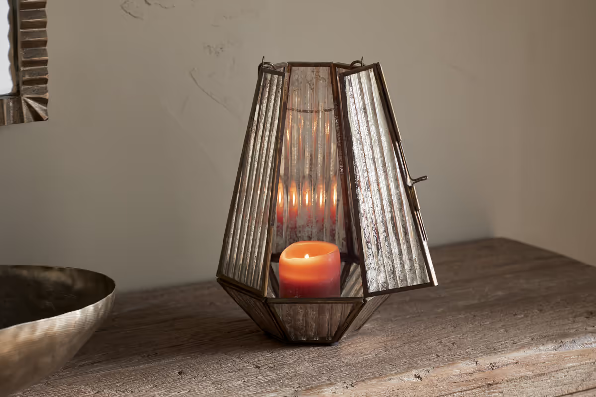 Nkuku - Igbo Lantern - Brass & Clear