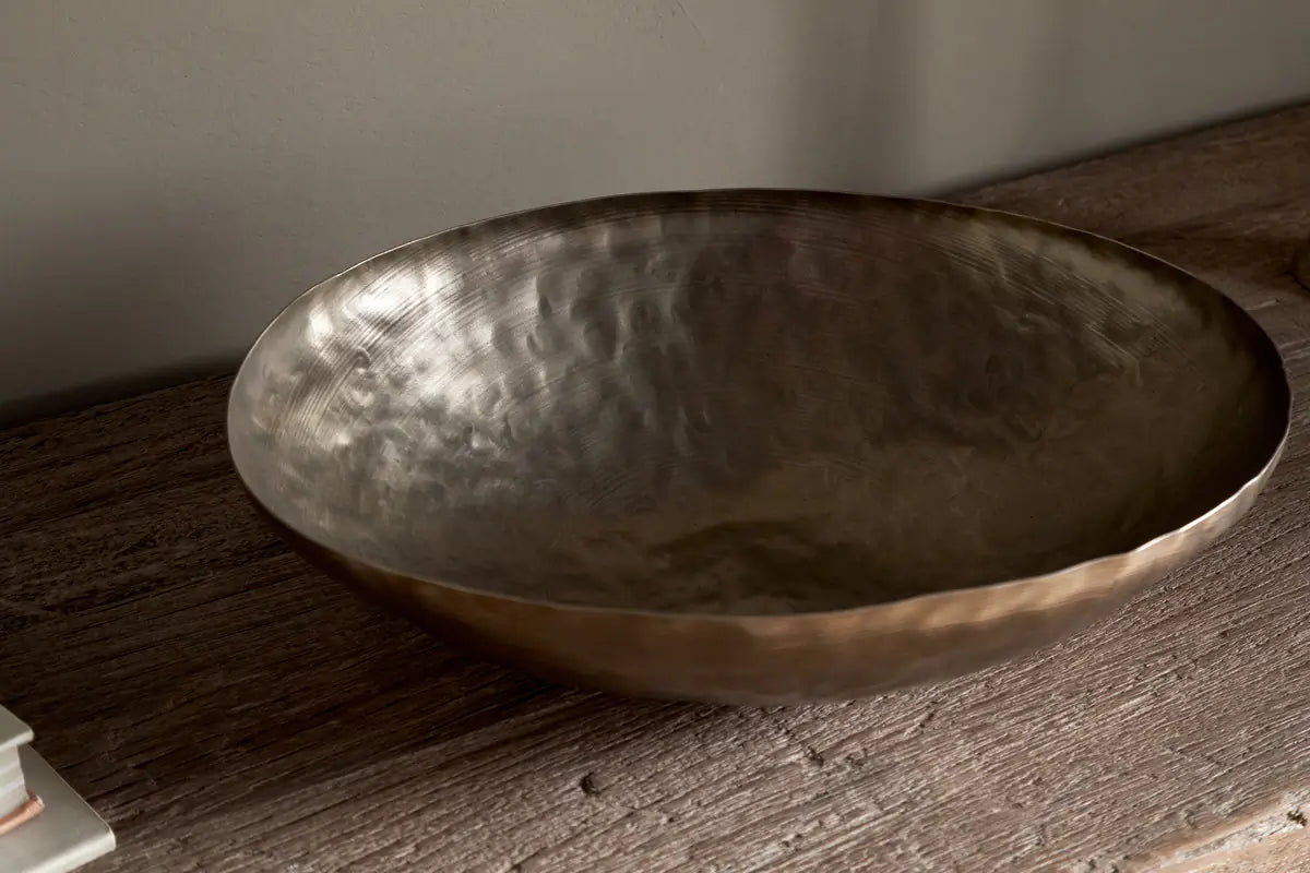 Nkuku - Malar Hammered Bowl - Brass