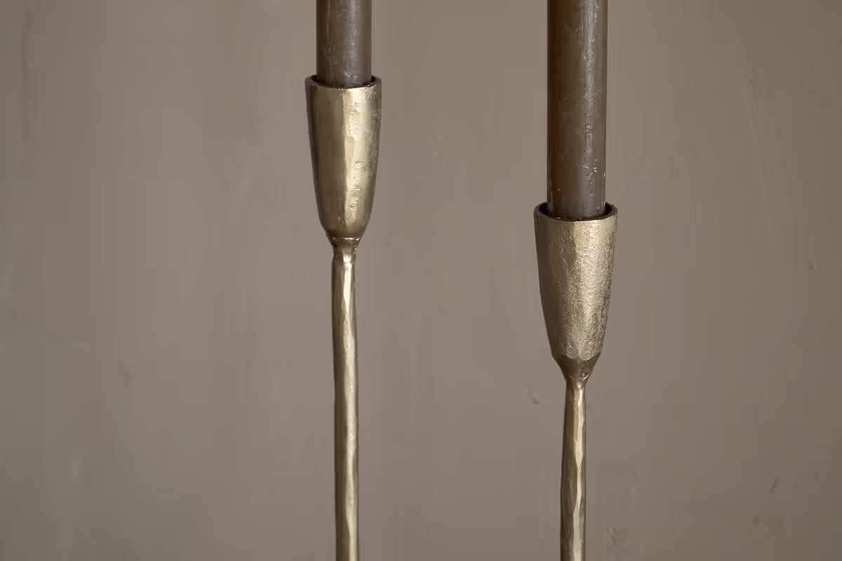 Nkuku - Ayee Twisted Candle Holder - Brass - Without Candle