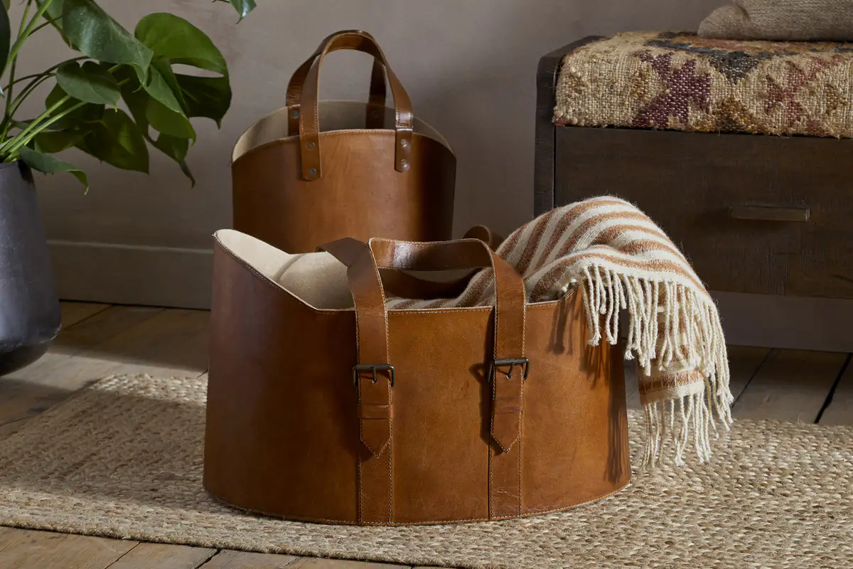 Nkuku - Panasi Leather Storage - Tan
