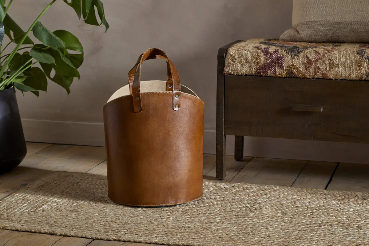 Nkuku - Panasi Leather Storage - Tan