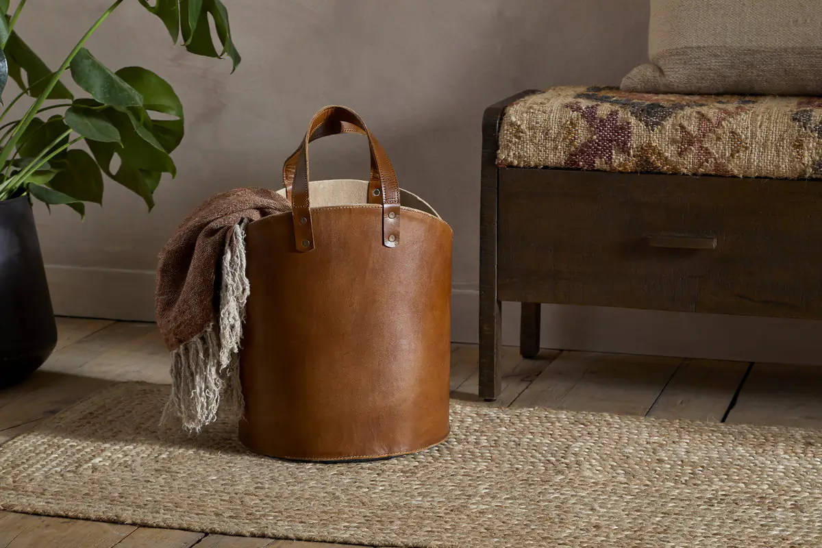 Nkuku - Panasi Leather Storage - Tan