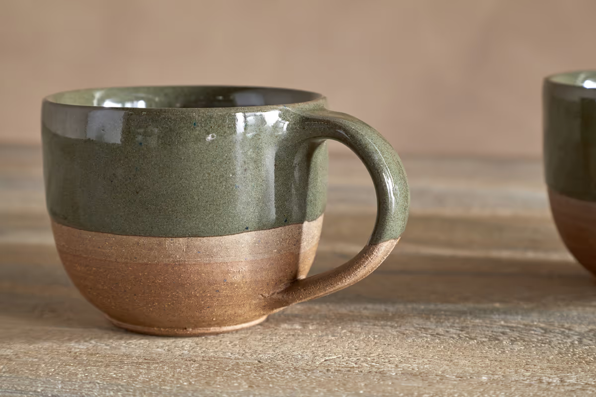 Nkuku - Mali Coffee Mug - Forest Green - Small (Set of 2)