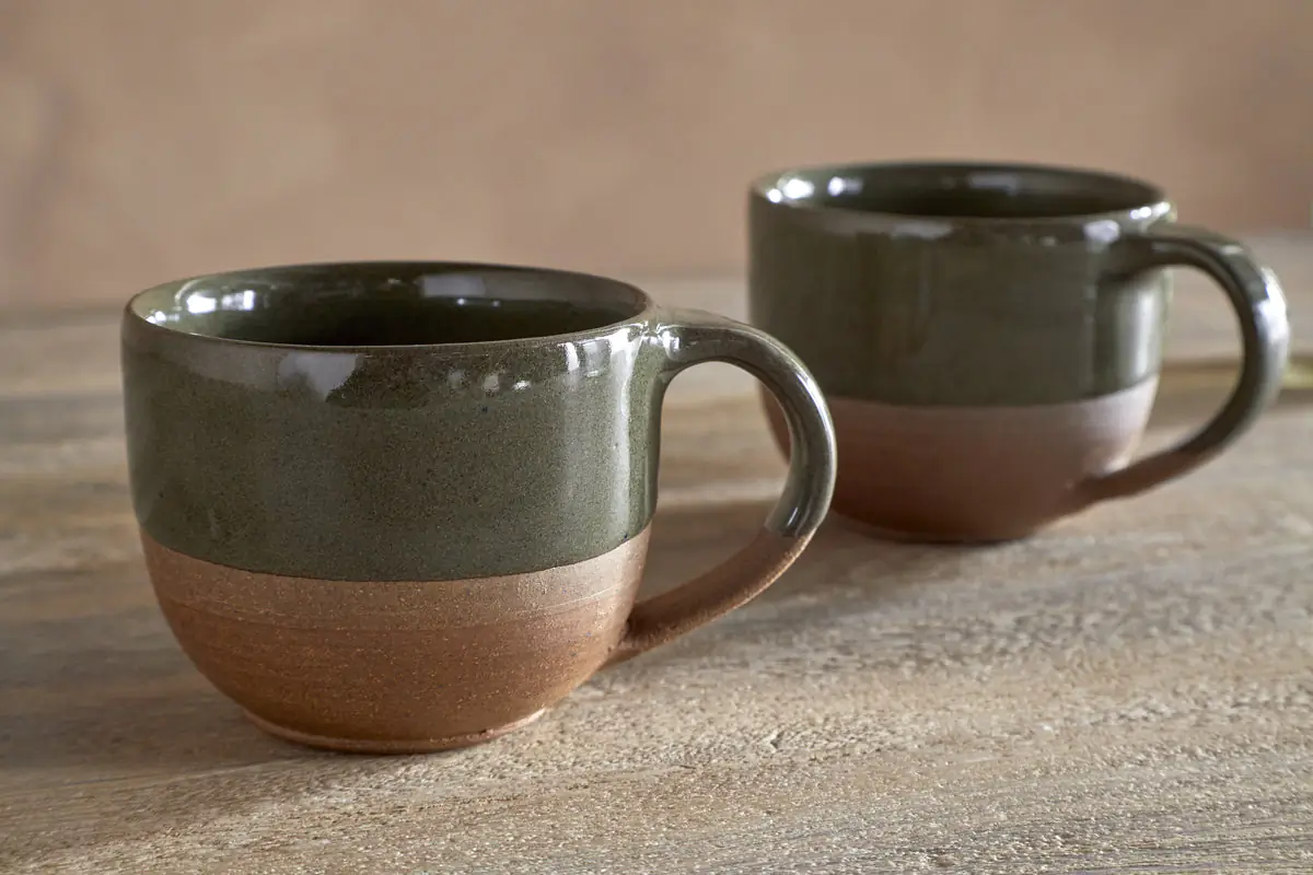Nkuku - Mali Coffee Mug - Forest Green - Small (Set of 2)