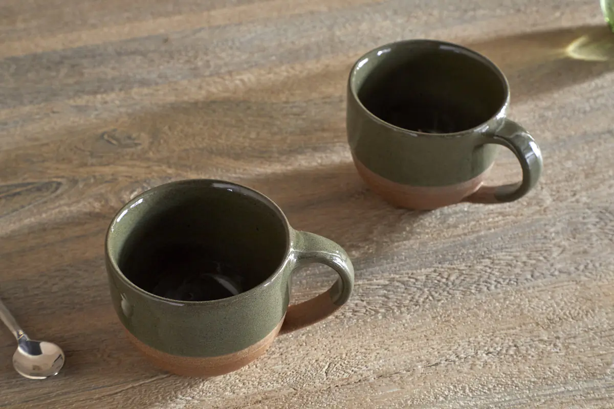 Nkuku - Mali Coffee Mug - Forest Green - Small (Set of 2)