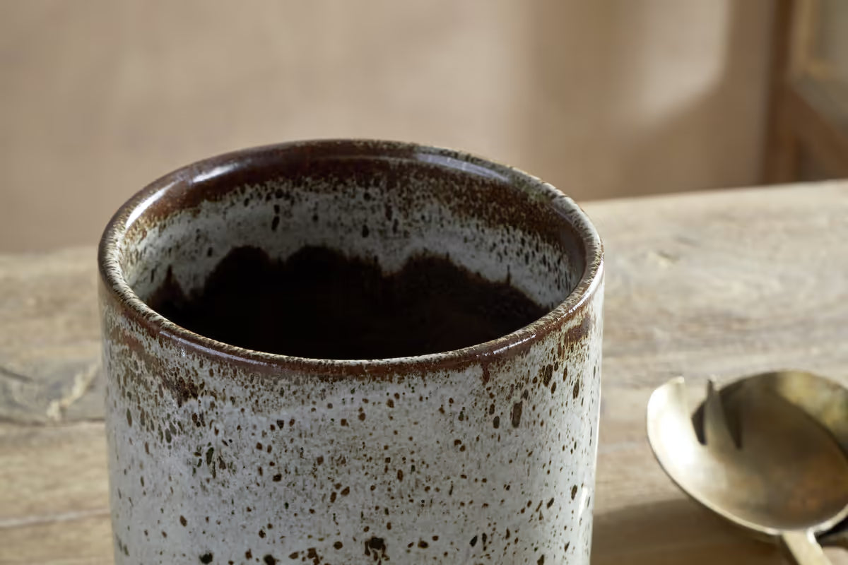 Nkuku - Cam Utensil Holder - Mocha