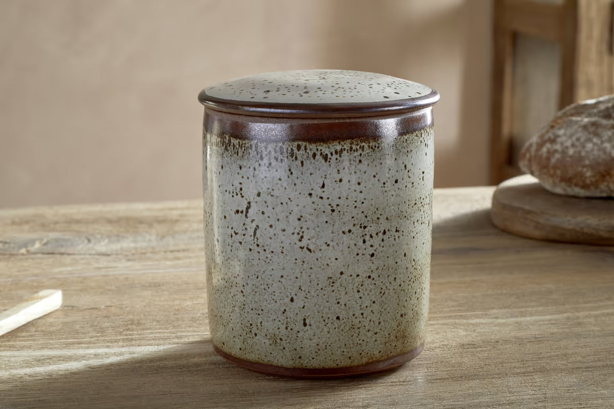 Nkuku - Cam Lidded Storage Jar - Mocha