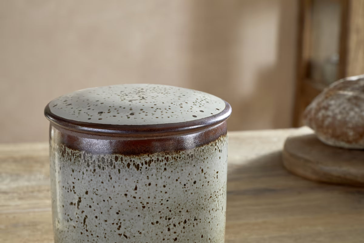Nkuku - Cam Lidded Storage Jar - Mocha