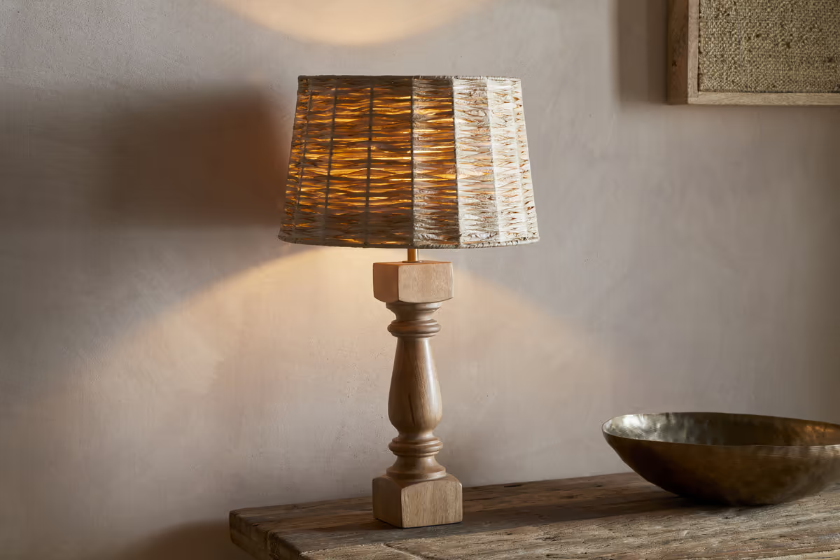 Nkuku - Jiji Woven Raffia Shade - Natural - Small