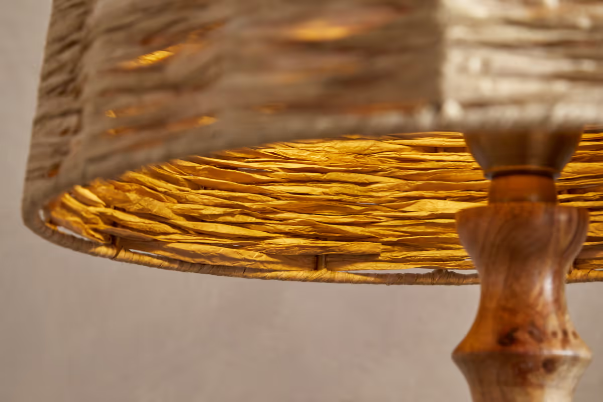 Nkuku - Jiji Woven Raffia Shade - Natural - Medium