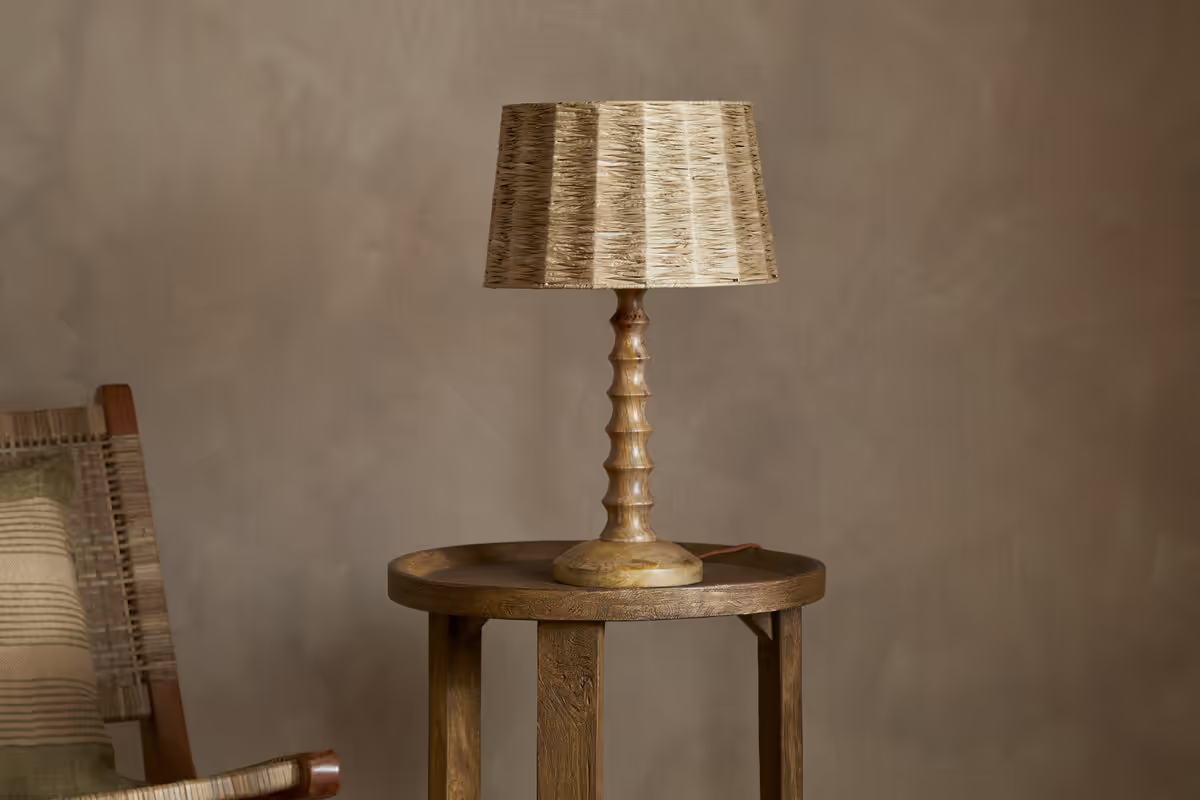 Nkuku - Jiji Woven Raffia Shade - Natural - Medium