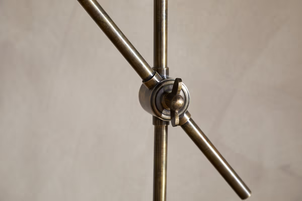Nkuku - Thenkara Directional Desk Lamp - Antique Brass