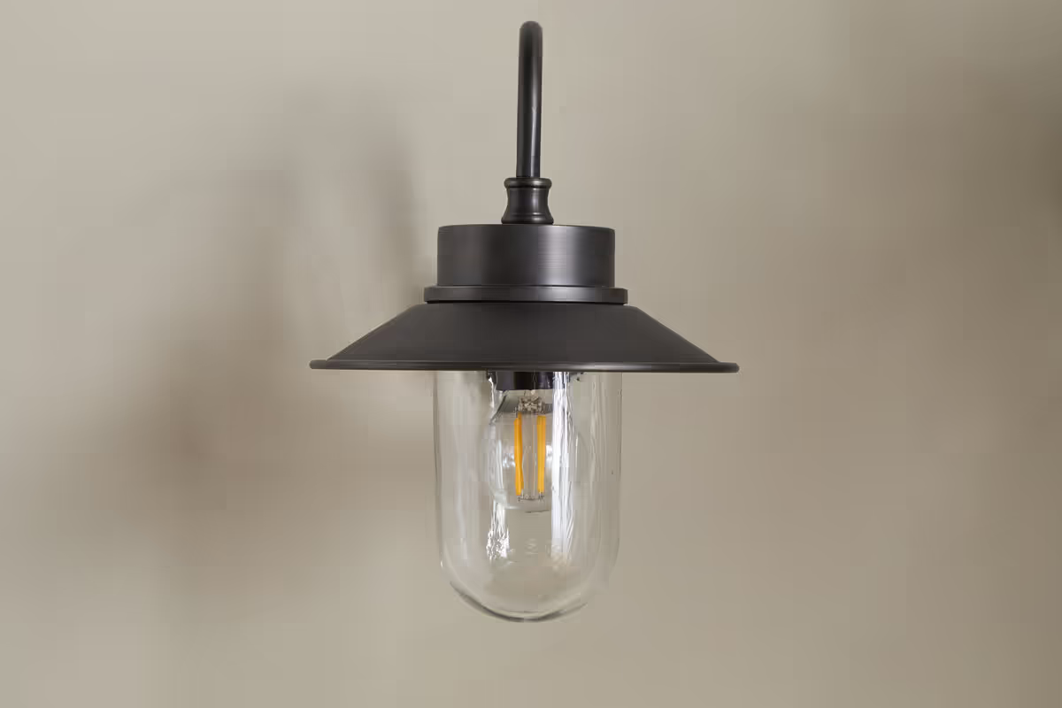 Nkuku - Alwar Outdoor Wall Light - Antique Bronze