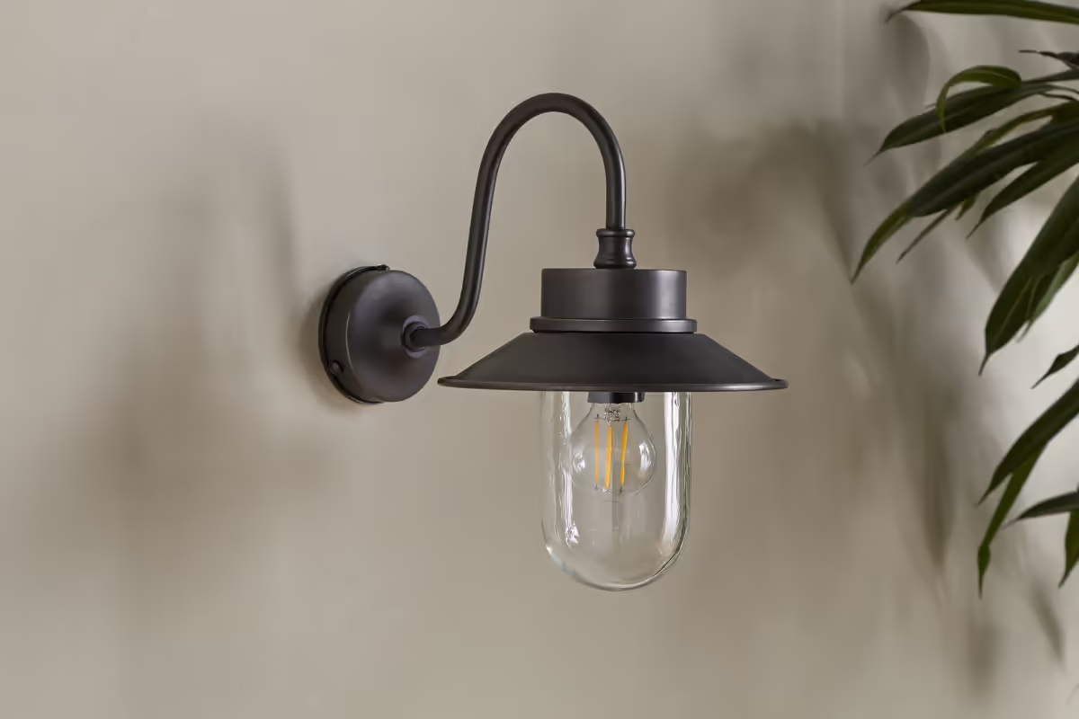 Nkuku - Alwar Outdoor Wall Light - Antique Bronze