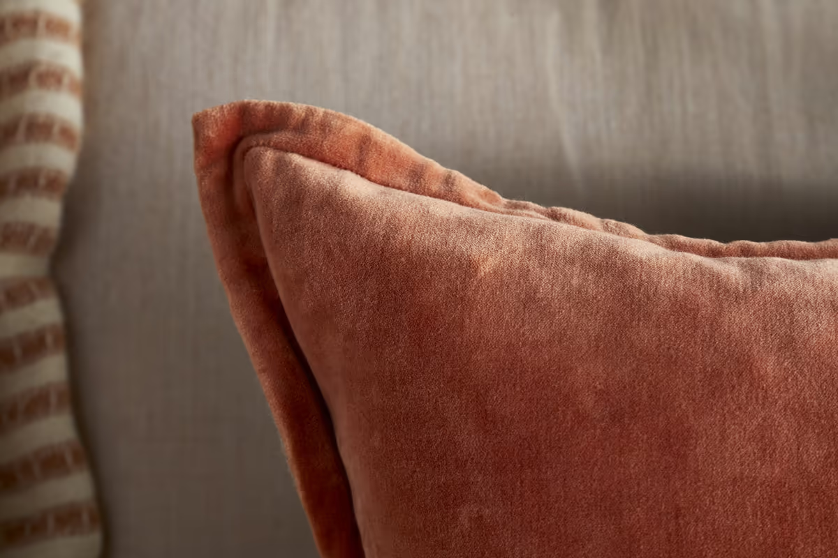 Nkuku - Menmai Velvet Cushion Cover - Cinnamon - Without Cushion Inner