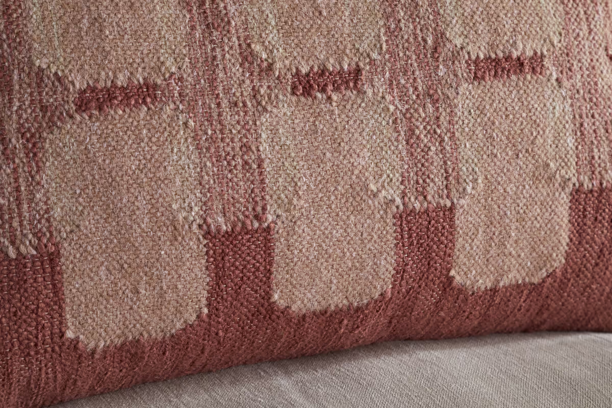 Nkuku - Akki Wool & Cotton Cushion Cover - Dusty Pink - Without Cushion Inner