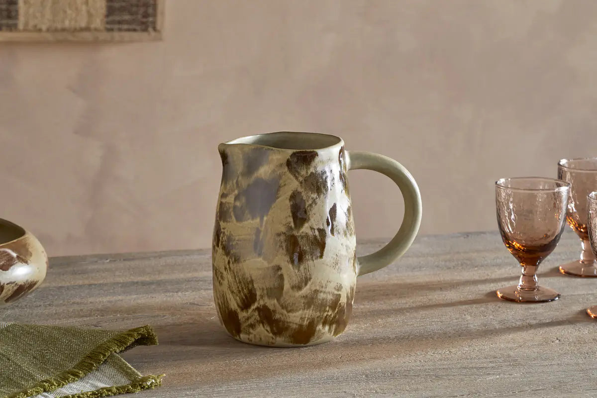Nkuku - Terra Jug - Khaki Green