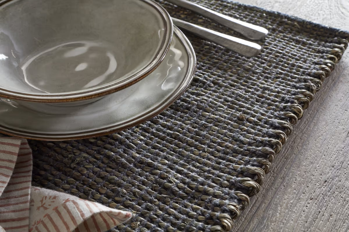 Nkuku - Gatita Seagrass Placemat Rectangular - Mocha - (Set of 4)