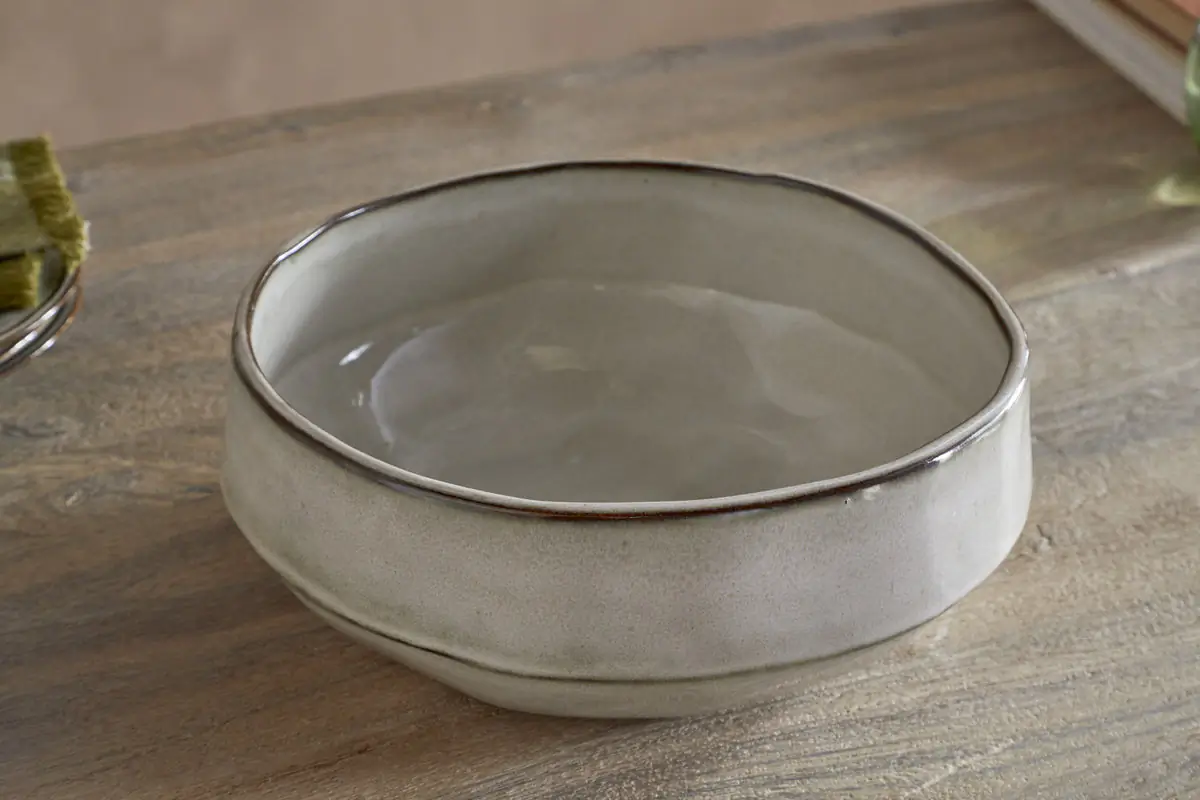 Nkuku - Pedra Serving Bowl - Pewter
