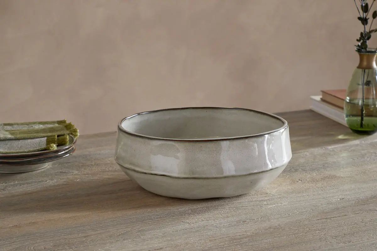 Nkuku - Pedra Serving Bowl - Pewter