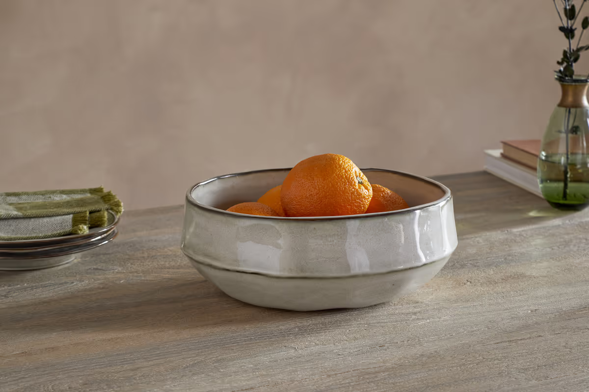 Nkuku - Pedra Serving Bowl - Pewter