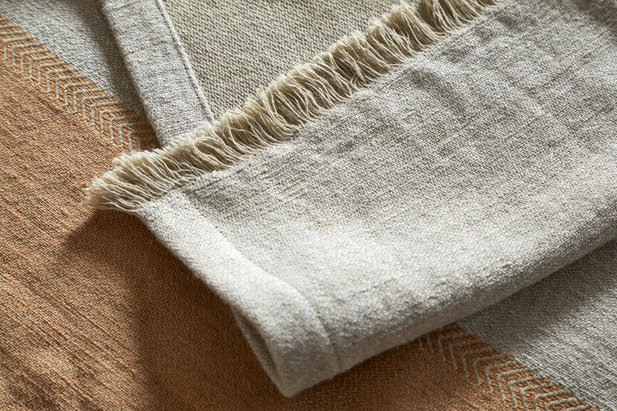 Nkuku - Geet Table Runner - Natural & Rust