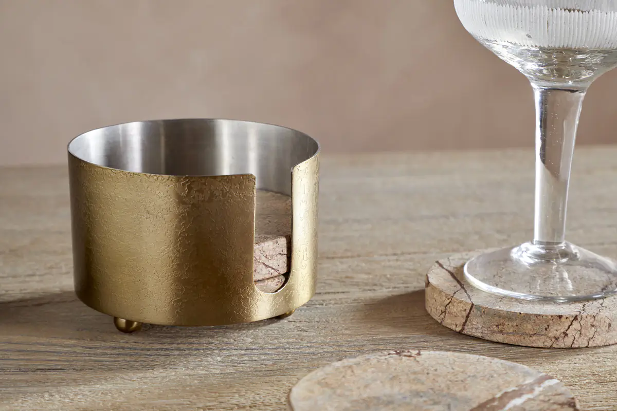 Nkuku - Amaya Coasters - Aged Antique