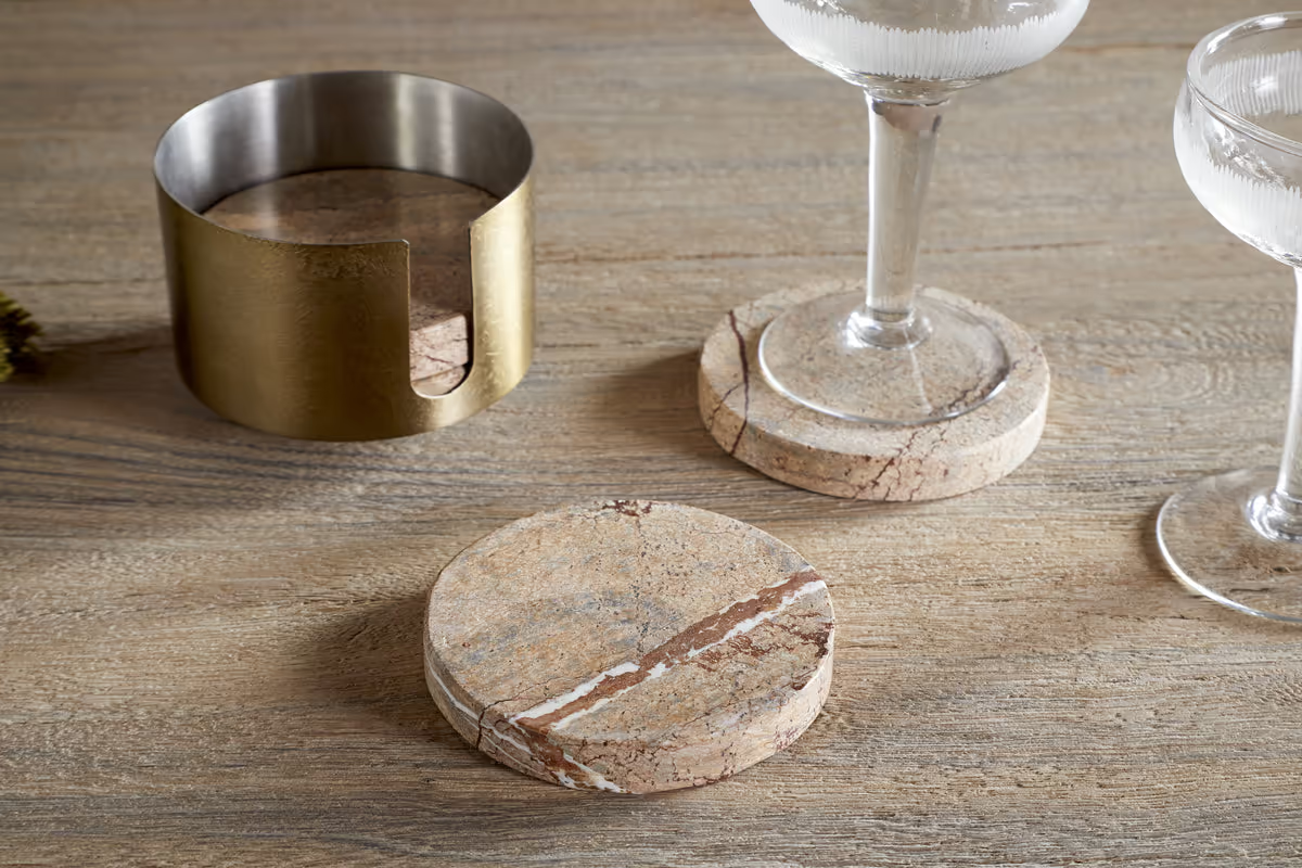 Nkuku - Amaya Coasters - Aged Antique