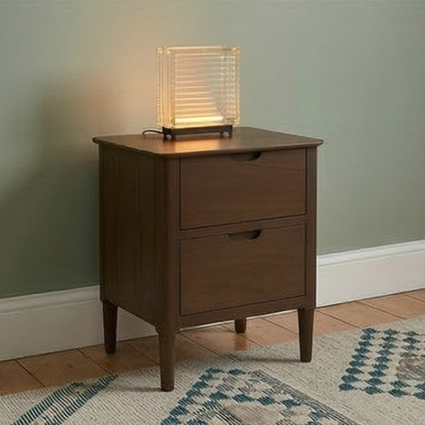 Fishe & Lilly Norway Dark Walnut Wooden Bedside Table