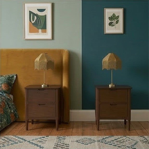 Fishe & Lilly Norway Dark Walnut Wooden Bedside Table