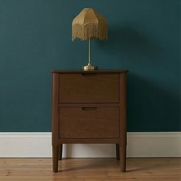 Fishe & Lilly Norway Dark Walnut Wooden Bedside Table