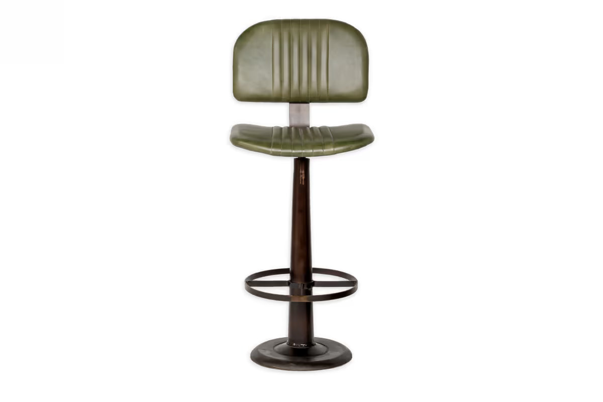 Nkuku - Narwana Bar Chair - Rich Green