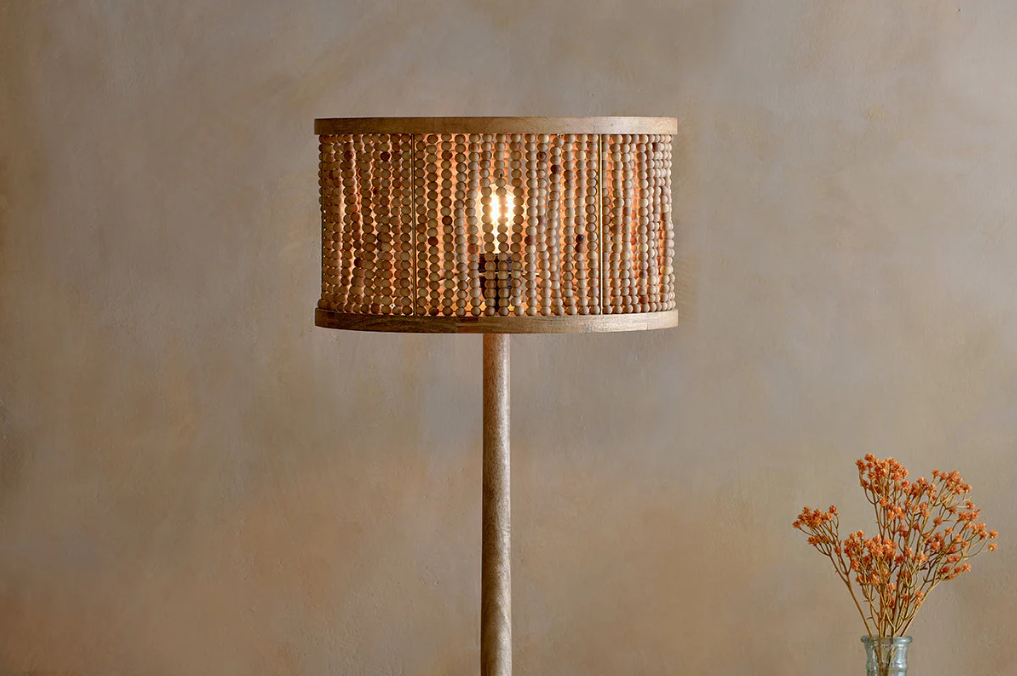 Nkuku Neela Mango Wood Lampshade - Natural