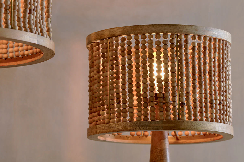 Nkuku Neela Mango Wood Lampshade - Natural