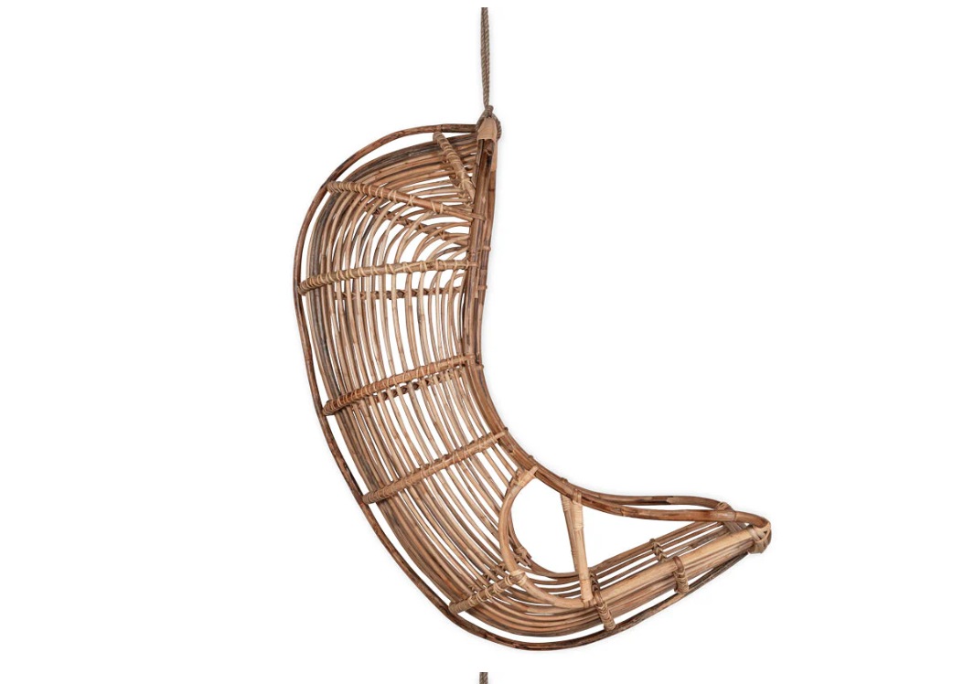 Nkuku Nesari Rattan Hanging Chair - Natural