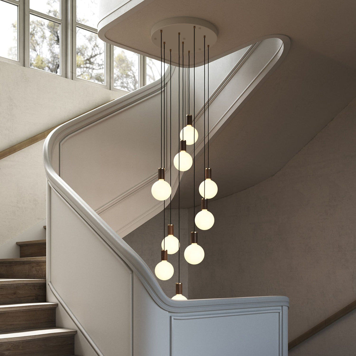 Tala Nine Pendant in Walnut + Sphere IV