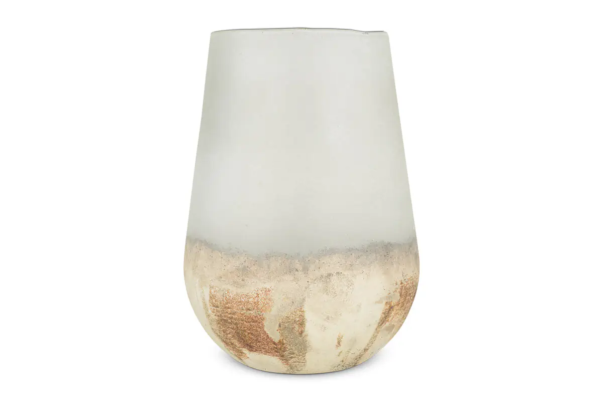 Nkuku - Ngolo Recycled Glass Vase - Aged Smoke