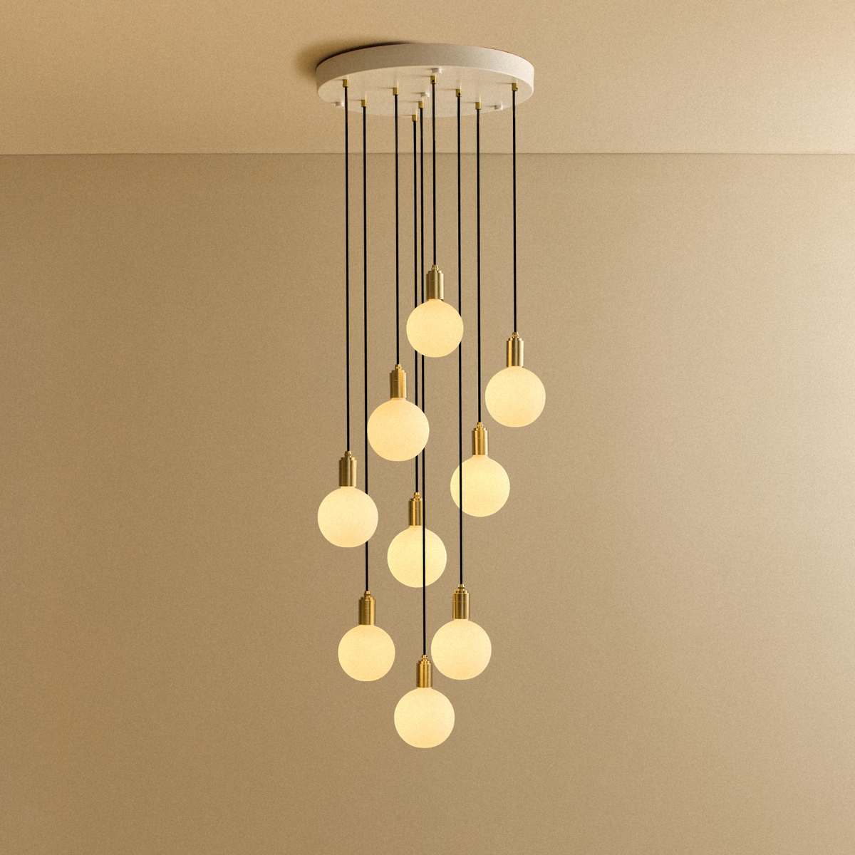 Tala Nine Pendant in Brass + Sphere IV