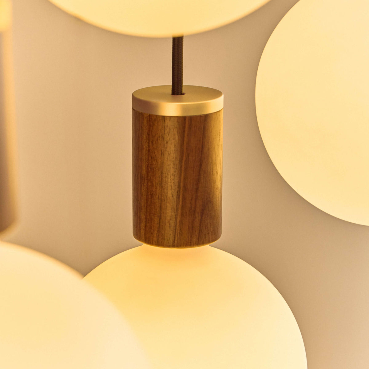 Tala Sphere II Pendant Light in Walnut