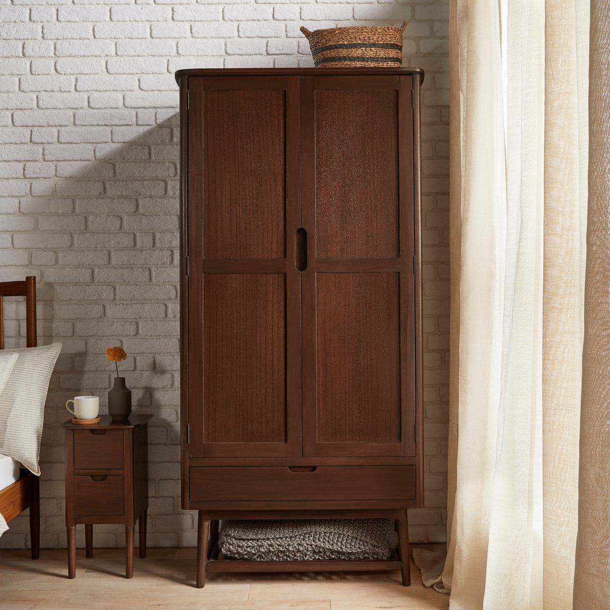 Fishe & Lilly Norway Dark Walnut Wardrobe