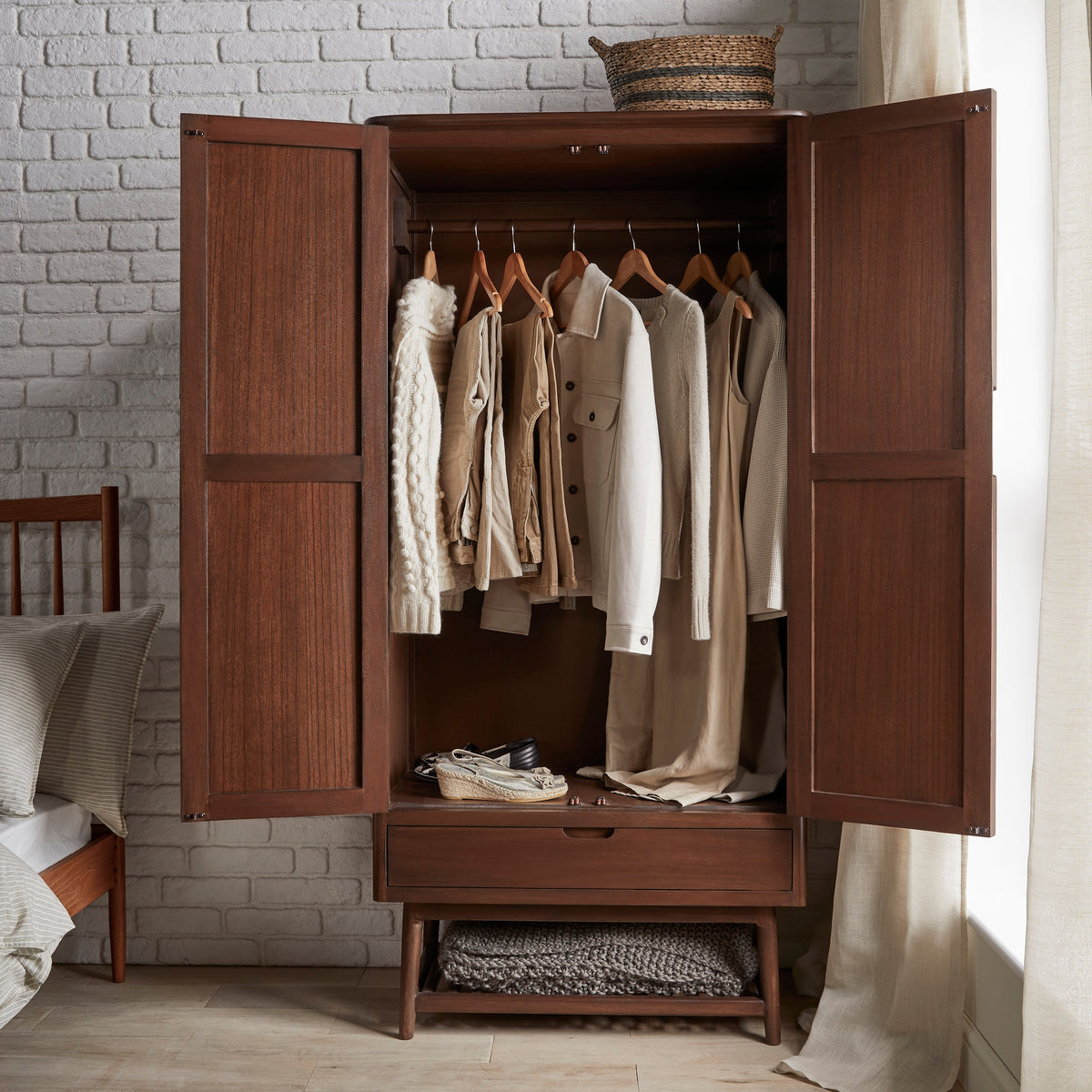 Fishe & Lilly Norway Dark Walnut Wardrobe