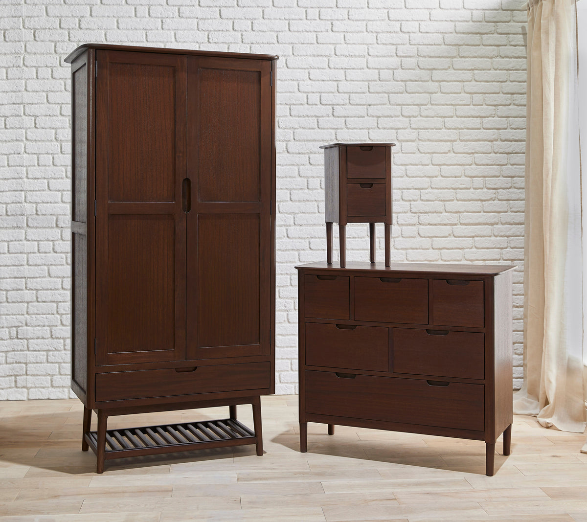 Fishe & Lilly Norway Dark Walnut Wardrobe