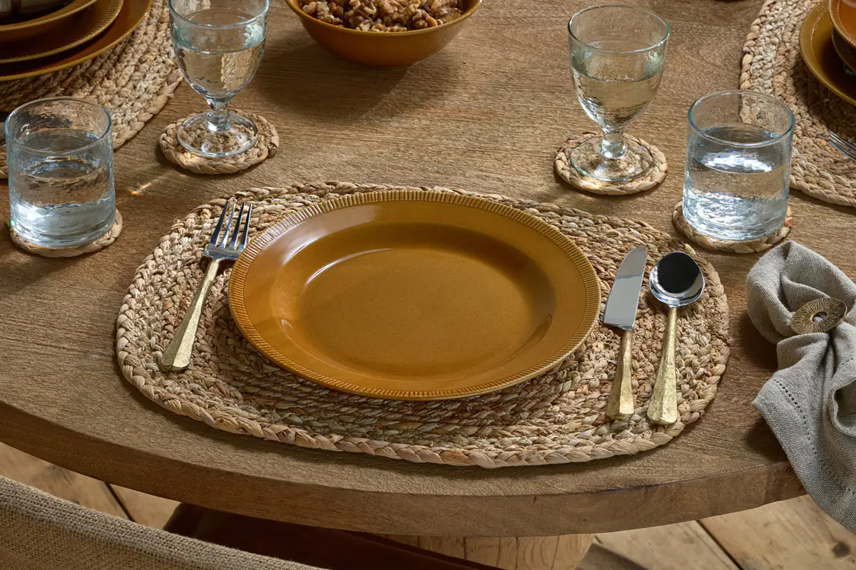 Nkuku - Nuwara Dinnerware Set - Mustard (Set of 12)